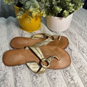 Gold Strappy Sandals